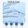 Tula Linen 1 Piece Luxury Hotel Quality Flat Sheet/Top Sheet Queen Size 100% Egyptian Cotton 700 Thread Count Solid Pattern Premium Quality Color Light Blue view 4