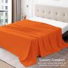 Tula Linen 1 Piece Luxury Hotel Quality Flat Sheet/Top Sheet Queen Size 100% Egyptian Cotton 700 Thread Count Solid Pattern Premium Quality Color Orange view 3