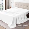 Tula Linen 1 Piece Luxury Hotel Quality Flat Sheet/Top Sheet Queen Size 100% Egyptian Cotton 700 Thread Count Solid Pattern Premium Quality Color White view 3