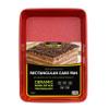 casaWare 13 x 9 x 2-inch Ultimate Series Commercial Weight Ceramic Non-Stick Coating Rectangular Cake Pan (Red Granite) view 1