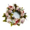 Wreaths LIU- Artificial Flower Peony Round of 15 Inch Door Front Door, for Wedding Holiday Home Decoration view 1