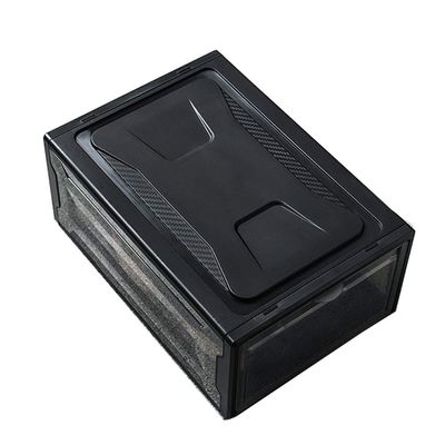 Cabilock 1pc Transparent Shoe Storage Box Stackable Household Organizer for Sneakers Clamshell Design for Displaying Sports Shoes Socks and Accessories Material