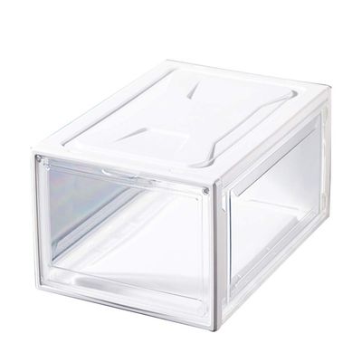 Cabilock 1pc Transparent Shoe Storage Box Stackable Organizer for Sneakers Material Space-saving Design for Home Display and Storage Easy to Clean and Install