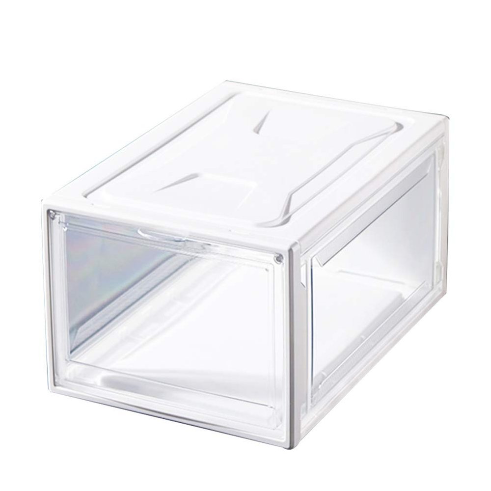 Cabilock 1pc Transparent Shoe Storage Box Stackable Organizer for Sneakers Material Space-saving Design for Home Display and Storage Easy to Clean and Install