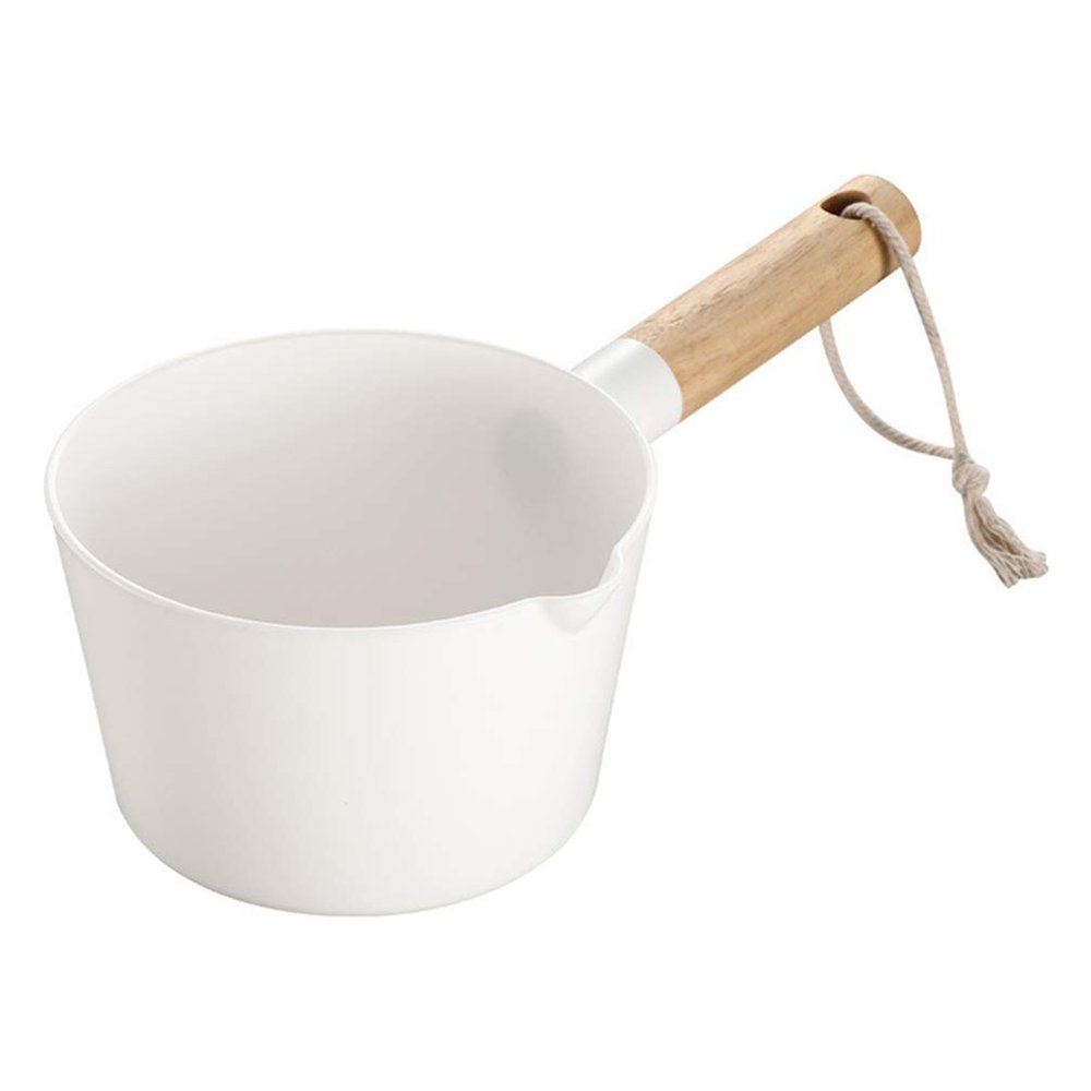 Handle Wooden Water Ladle for Bathing and Kitchen Use for Scooping Water Rinsing and Gardening Stackable and Easy to Clean