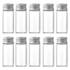 Happyupcity 12PCS 10ml/0.34 Glass Bottles with Aluminum Lids Tiny Glass Jars DIY Decoration Vials Wishing Bottles Message Bottle Sample Pack for Wedding Decor Jewelry Favors Container for Art Crafts view 1