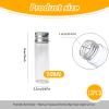 Happyupcity 12PCS 10ml/0.34 Glass Bottles with Aluminum Lids Tiny Glass Jars DIY Decoration Vials Wishing Bottles Message Bottle Sample Pack for Wedding Decor Jewelry Favors Container for Art Crafts view 2