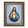 Gerffert Catholic Wall Dcor - Ornate Gold Tone Framed Print with Optional Easel Back, 11" x 13", Sacred Heart of Jesus view 1