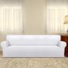 PureFit Super Stretch 4 Seater Sofa Slipcover  Spandex Non Slip Soft Couch Sofa Cover, Washable Furniture Protector with Non Skid Foam and Elastic Bottom for Kids, Pets XX Large, White view 2