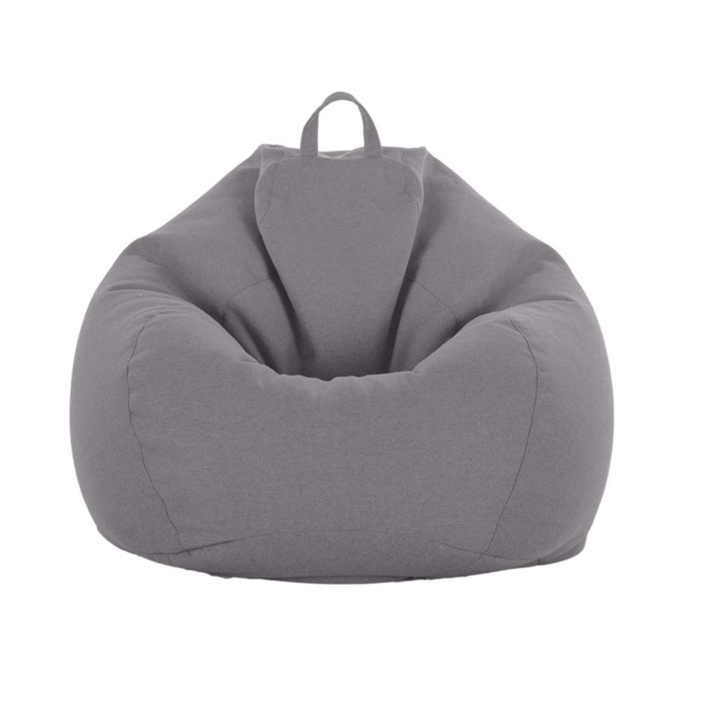 Adult Kids Beanbag Cover, Beautiful Home Accessory Solid Color Simple Design Lazy Lounger Seat Recliner Slipcover, No Filling,S9,M