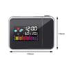 Alarm Clock Black Digital Projection Snooze Alarm Clock Colorful Led Display Backlight Silent Ticking Clock Weather Station Home Clocks Clock view 2