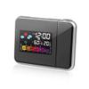 Alarm Clock Black Digital Projection Snooze Alarm Clock Colorful Led Display Backlight Silent Ticking Clock Weather Station Home Clocks Clock view 4