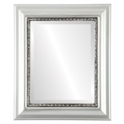 OVALCREST Rectangle Beveled Wall Mirror for Home Decor - Chicago Style - Silver Spray - 23x29 Outside Dimensions