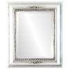 OVALCREST Rectangle Beveled Wall Mirror for Home Decor - Boston Style - Silver Leaf with Black Antique - 29x35 Outside Dimensions view 1