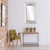 OVALCREST Rectangle Beveled Wall Mirror for Home Decor - Boston Style - Silver Spray - 17x21 Outside Dimensions view 3