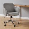 Amazon Basics Modern Home Office Desk Chair with Smooth-Rolling Wheels, Adjustable Height, 360 Degree Swivel, Light Gray view 2