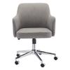 Amazon Basics Modern Home Office Desk Chair with Smooth-Rolling Wheels, Adjustable Height, 360 Degree Swivel, Light Gray view 4