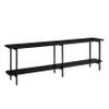 Manhattan Comfort Celine 70.87" Modern Console Table for Entryway, Living Room, Home Office with 2-Tier Design, Carbon Steel Legs, Versatile TV Stand for up to 60" Televisions, Black view 1