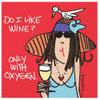 Design Design Do I Like Wine- Only With Oxygen Cocktail Napkins, 5 x 5 Inches, Multicolor view 1