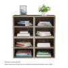 Stackable Cube End Table - Contemporary Minimalist Modular Accent Piece with 2 Shelves for Bedroom, Living Room, or Office by Lavish Home (Gray) view 4