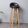 Bar Stools with Backs Solid Wooden Legs Comfortable Barstools Swivel Breakfast Kitchen Counter Chair/Seat Height 27.6" /4-Color Available view 2