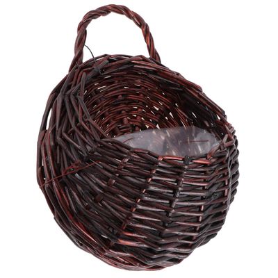 Handmade Woven Hanging Basket Natural Wicker Haning Storage Basket for Wedding Wall Decorations Coffee