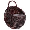 Handmade Woven Hanging Basket Natural Wicker Haning Storage Basket for Wedding Wall Decorations Coffee view 1