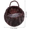 Handmade Woven Hanging Basket Natural Wicker Haning Storage Basket for Wedding Wall Decorations Coffee view 2