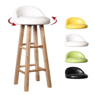 Bar Stools with Backs Solid Wooden Legs Comfortable Barstools Swivel Breakfast Kitchen Counter Chair/Seat Height 27.6" /4-Color Available