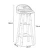 Bar Stools with Backs Solid Wooden Legs Comfortable Barstools Swivel Breakfast Kitchen Counter Chair/Seat Height 27.6" /4-Color Available view 3