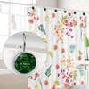 St. Patrick's Day Four Leaf Clover Shower Curtain Hooks Stainless Steel Decorative Shower Curtain Rings for Bathroom Rust Proof 12 Pack Crystal Glass view 4