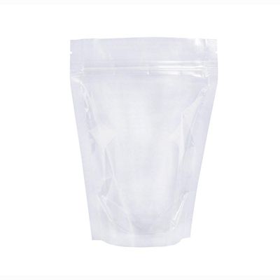 PABCK 100 Pack (Inside Size 3.15x2.87 inch) Clear Resealable Stand Up Bags Heat Seal Zipper Lock Reusable Storage Pouches for Zip Food Storage Lock Packaging with Tear Notches