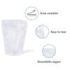 PABCK 100 Pack (Inside Size 3.15x2.87 inch) Clear Resealable Stand Up Bags Heat Seal Zipper Lock Reusable Storage Pouches for Zip Food Storage Lock Packaging with Tear Notches view 2