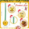 Sumind 72 Pieces Christmas Bell Necklaces Christmas Holiday Gold Green Red Xmas Jingle Necklaces Bell with Ribbons for Craft Gift Supplies Stocking Stuffers Accessories view 2