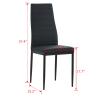 AOSGYA Modern Kitchen Dinning Room Chairs Set of 2, Ergonomically High Backrest Faux Leather Dining Chair w/Metal Frame Legs Upholstery Chairs (Black) view 3