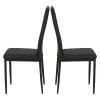 AOSGYA Modern Kitchen Dinning Room Chairs Set of 2, Ergonomically High Backrest Faux Leather Dining Chair w/Metal Frame Legs Upholstery Chairs (Black) view 4