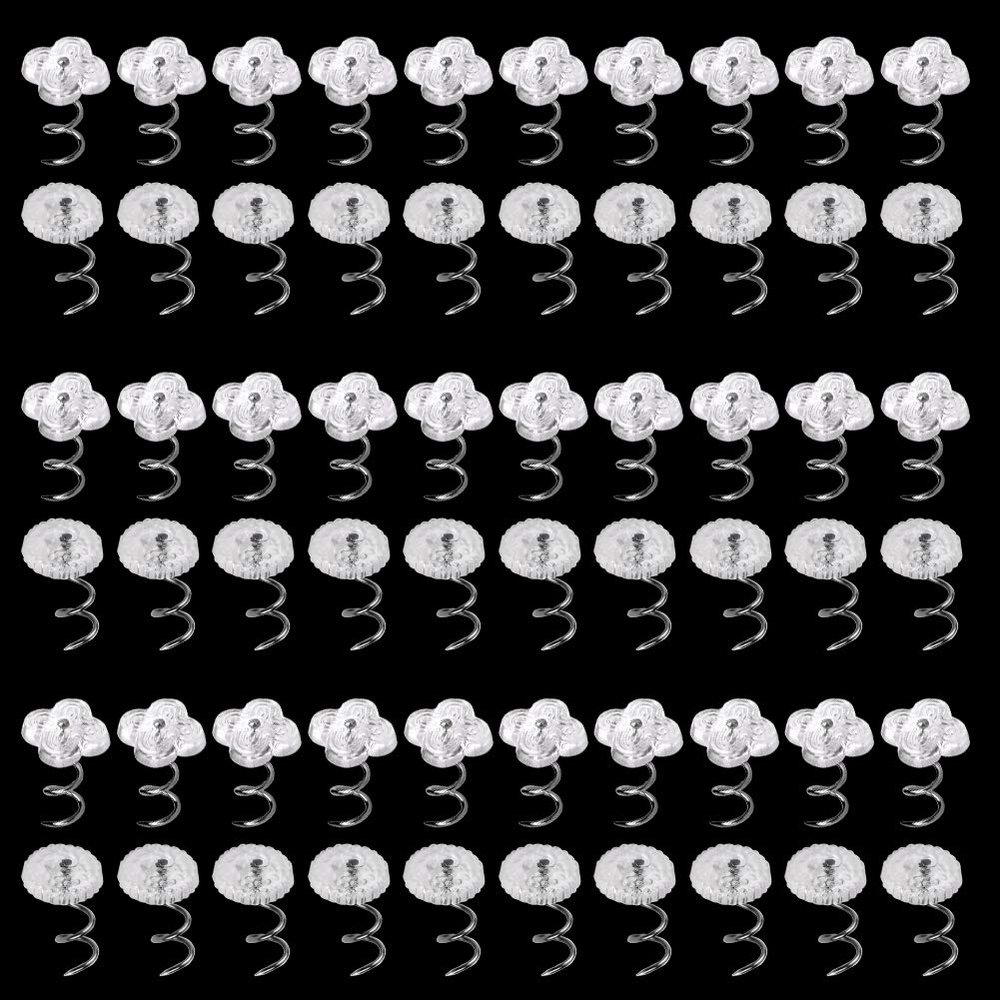 Lunarm 200pcs Upholstery Tacks Clear Heads Twist Pins 0.59 inches