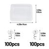 Lunarm 200pcs Upholstery Tacks Clear Heads Twist Pins 0.59 inches view 2