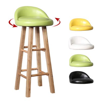 Bar Stools with Backs Solid Wooden Legs Comfortable Barstools Swivel Breakfast Kitchen Counter Chair/Seat Height 27.6" /4-Color Available