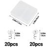 Lunarm 40pcs Upholstery Tacks Clear Heads Twist Pins 0.59 inches view 2