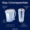 ZeroWater Official Replacement Filter 3-Pack + ZeroWater 10-Cup Ready-Pour Water Filter Pitcher view 3