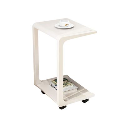 LiRuiPengBJ Side Table Side Table, Movable Sofa Coffee Table, Solid Wood Side Cabinet with Wheels, Corner Table, Bedside Table Corner Table (Color : Style2)