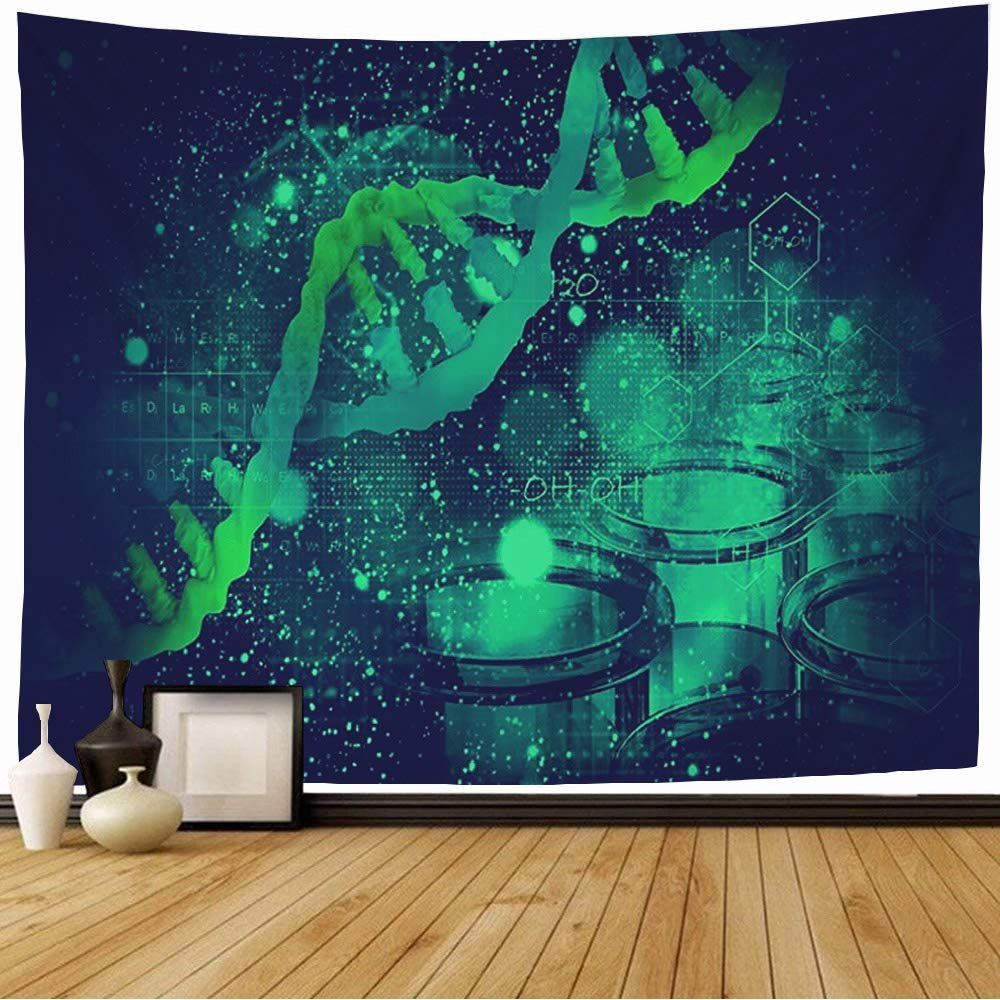 Tapestry Chromosome DNA Cell Life Structure On Gene Scientific Micro Science Healthcare Medical Clone Tube Beach Tapestry Funny Tapestry for Living Room Bedroom 80x60 Inch