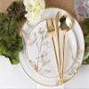Novelty Modern Flatware Cutlery Disposable Plastic Combo Set 80 Count Luxury Gold, Service for 16 view 4