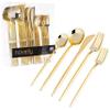 Novelty Modern Flatware Disposable Plastic Cutlery Combo Set 40 Count Luxury Gold, Service for 8 view 1