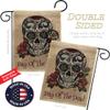 Ornament Collection Day of The Dead Garden Flag Set Wall Hanger Fall Dia De Los Muertos Fiesta Mexican Party Autumntime House Decoration Banner Small Yard Gift Double-Sided, Thick Burlap, Made in USA view 3