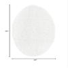 Rugs.com Everyday Shag Rug  White 5x8 Oval Shag Rug Perfect for Kitchens, Dining Rooms and More view 2