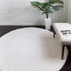 Rugs.com Everyday Shag Rug  White 5x8 Oval Shag Rug Perfect for Kitchens, Dining Rooms and More view 4