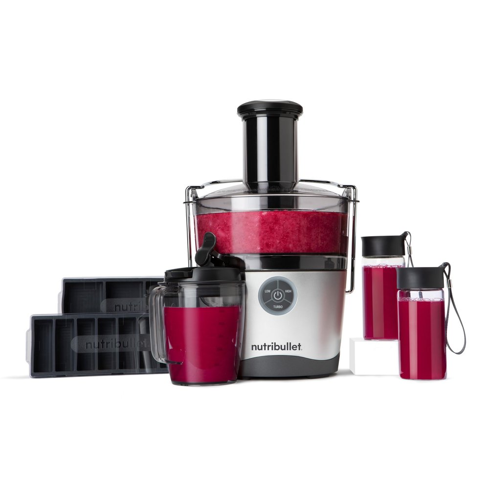 NutriBullet Juicer Pro Centrifugal Juicer Machine for Fruit, Vegetables, and Food Prep, 27 Ounces/1.5 Liters, 1000 Watts, Silver, NBJ50200