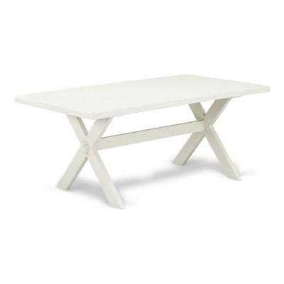East West Furniture XT027 X-Style Mid-Century Modern Dining Table - a Rectangle Kitchen Table Top with Stylish Legs, 40x72 Inch, Multi-Color